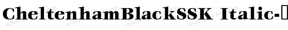 CheltenhamBlackSSK Italic字体转换